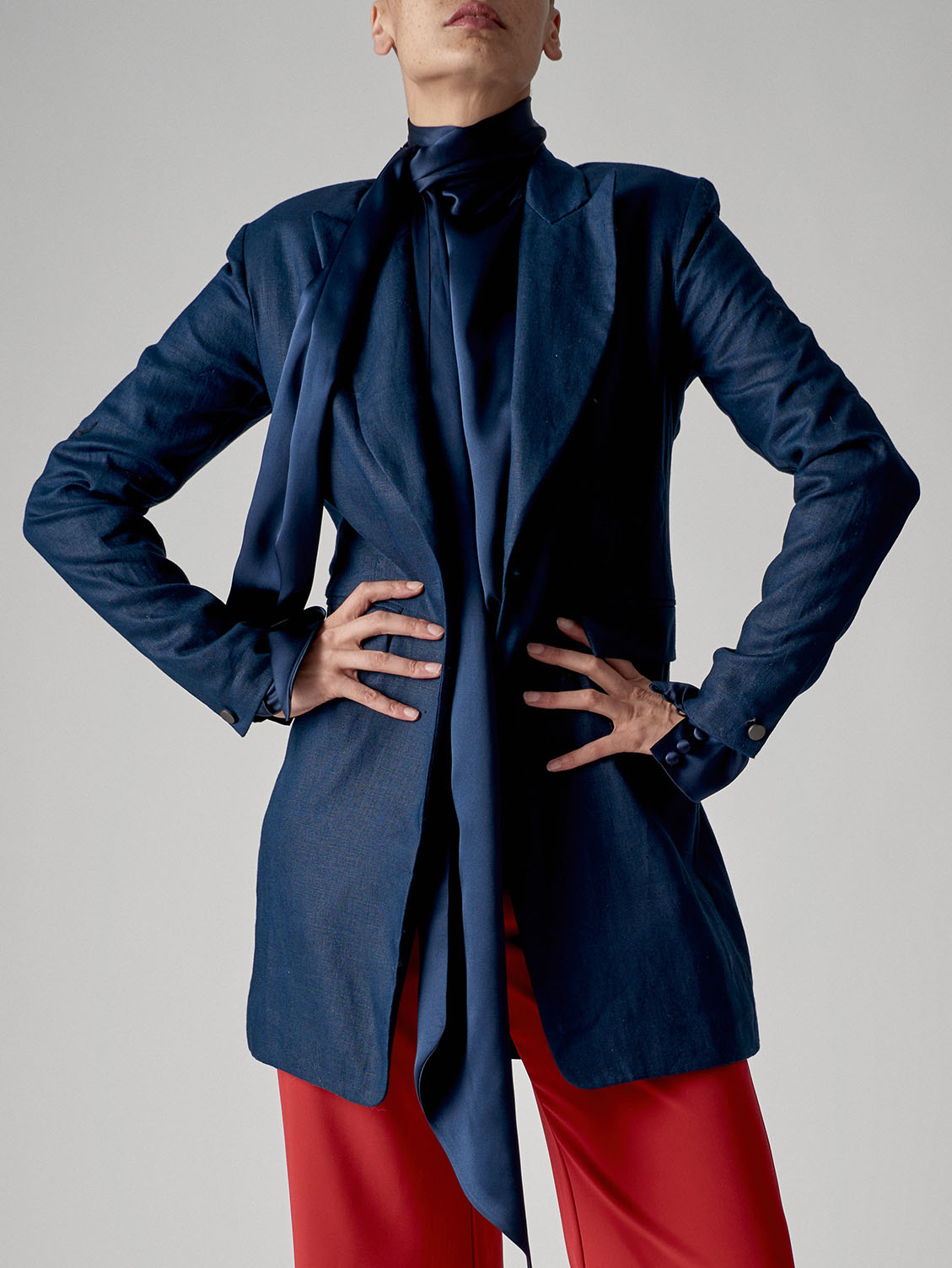 Look 1 - Linen Long Line Jacket