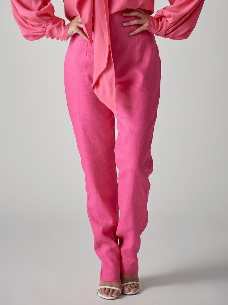 Look 9 - Linen Narrow Leg Tailored Trouser