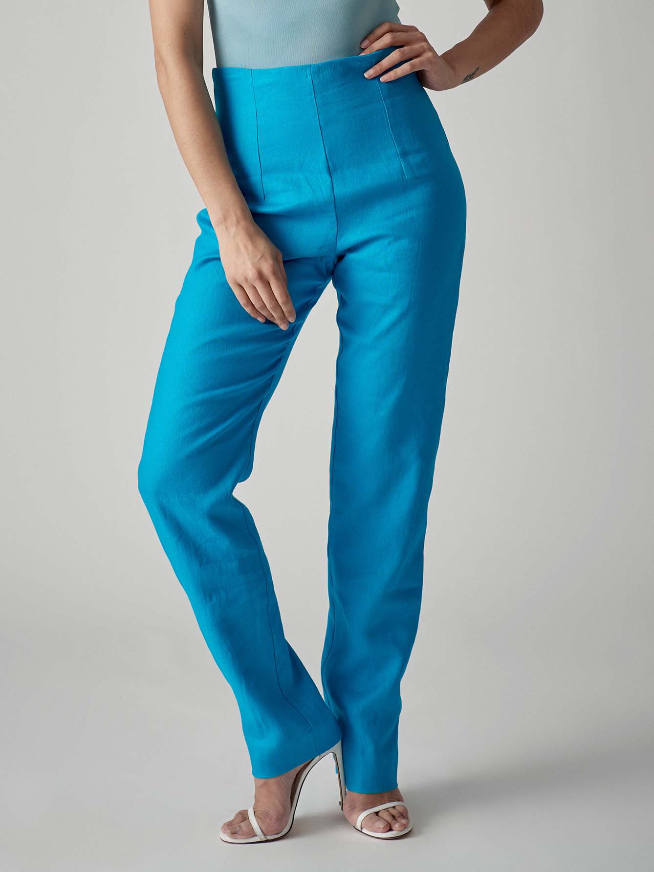 Look 8 - Linen Narrow Leg Tailored Trouser